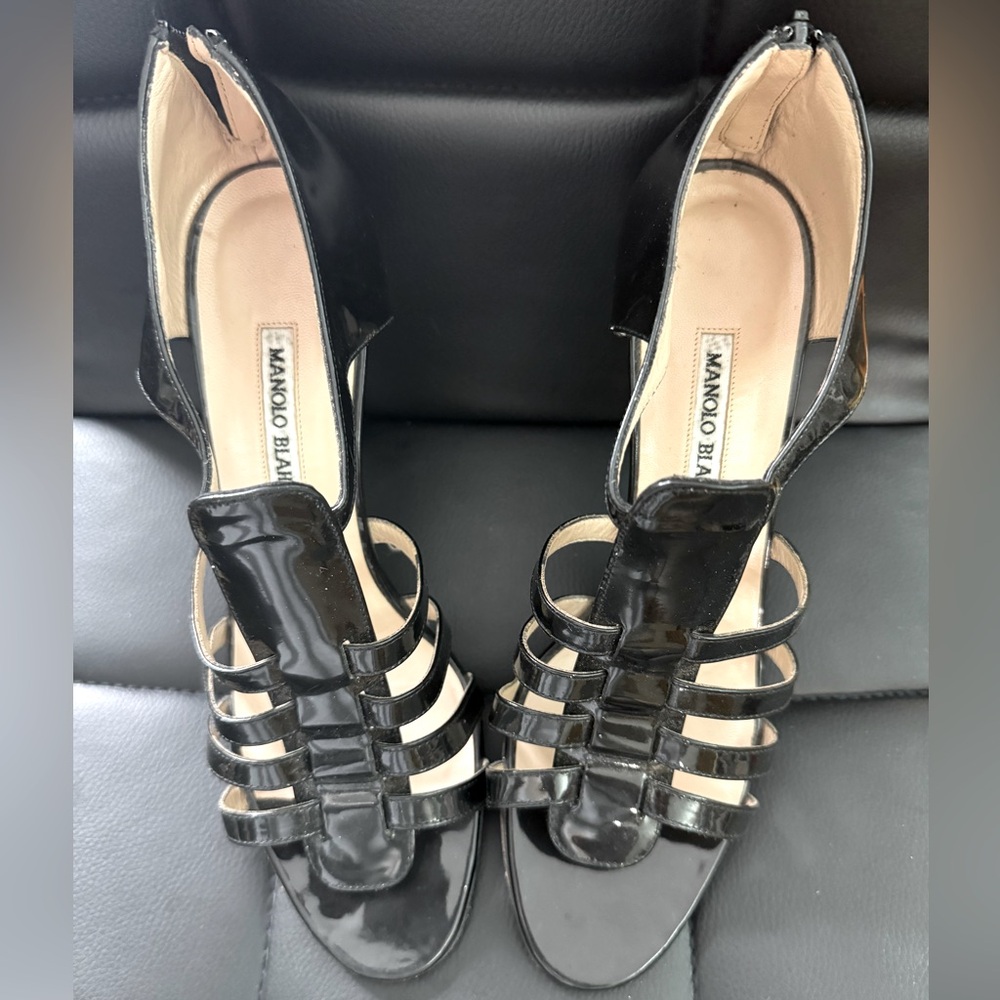 Manolo Blahnik heels like new black size 39 - Picture 1 of 5